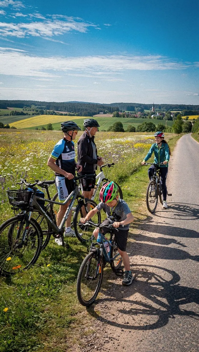 A map layout showcasing family travel routes and schedules for exploring Latvia by car.